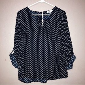 Meraki Criss Cross Black Blouse